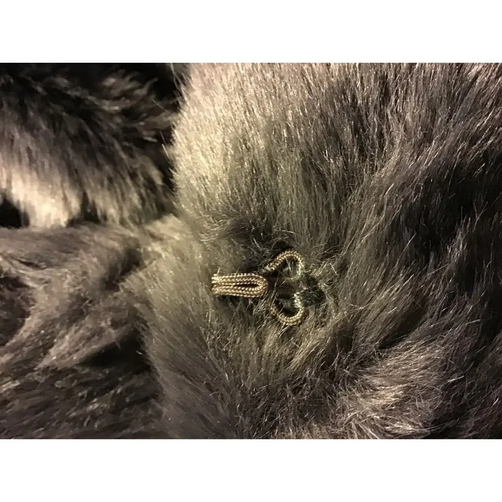 Abercrombie & Fitch Gray Cropped Plush Faux Fur Coat Women’s SZ S NWT